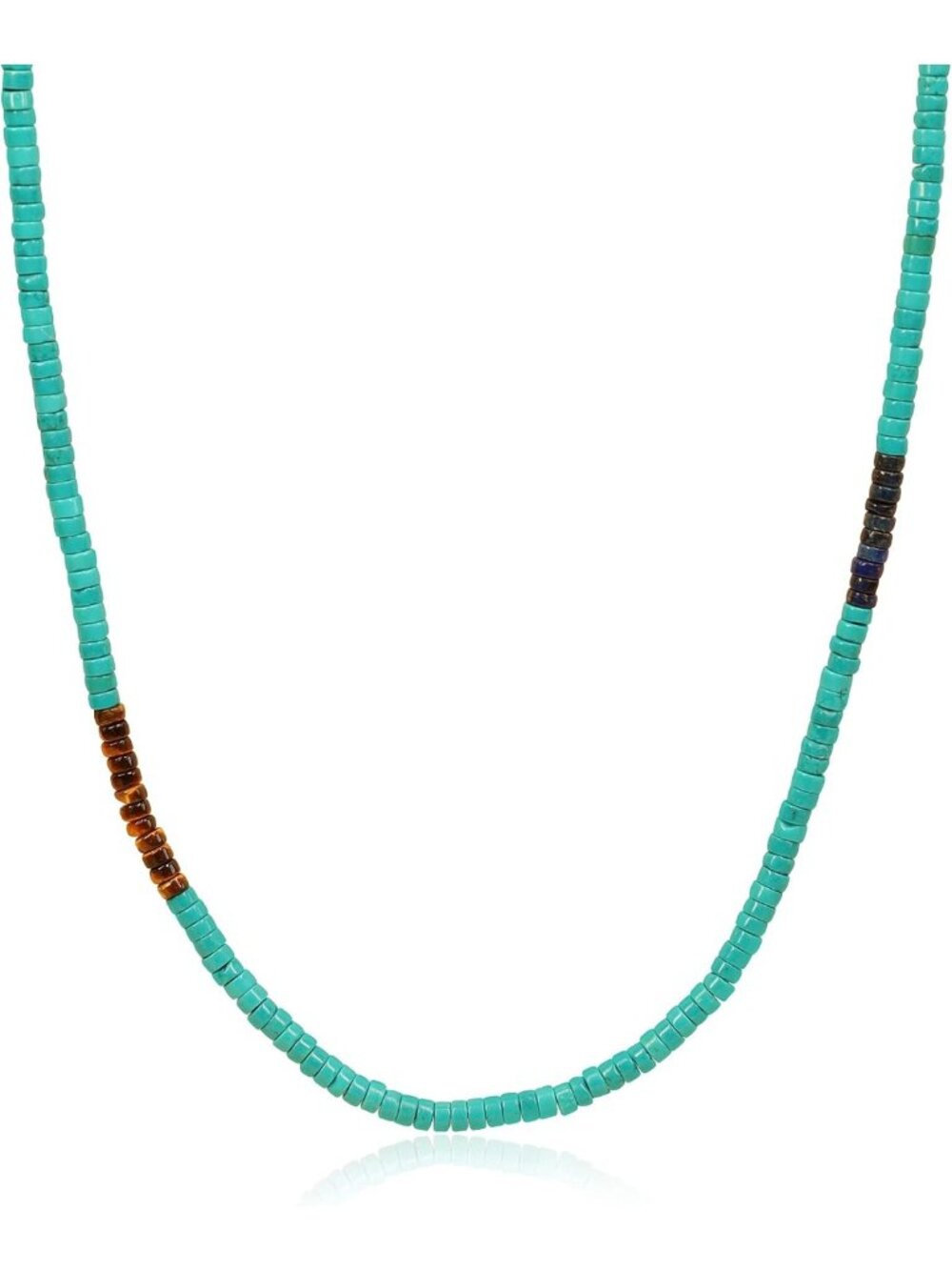 Men's Heishi Beaded Necklace, Crystal Jewelry for Him, 20-26" Fashion Accessory
